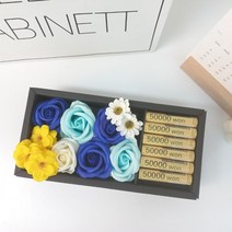 비누꽃 용돈박스 부모님 돈꽃다발 생일 생신 선물 오션블루, 선택/오션블루 용돈박스