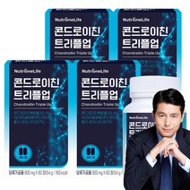 뉴트리원 콘드로이친 트리플 프리미엄원료1500mg 미국산 상어연골 글루코사민 칼마디, 4개, 60정