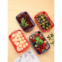 한다라이 플라스틱 과일 따기 휴대용 과일바구니, 덮개가없는3캐티 blue200(평평한바닥)