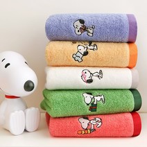 스누피 러브잇 수건, 10장, 연두