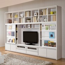 에든가구 GRATES-DB 맞춤 슬라이딩 TV 책장 티비 거실장 거실 서재화 GTS-4022DB 월플렉스, 42인치(최대 가로길이 969mm), 4100mm