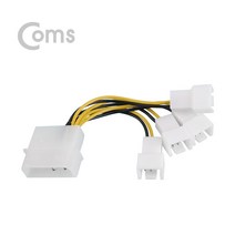 OK부품 케이블 젠더 ND554 쿨러 케이블 IDE 4핀규격 2핀 to 3Pin규격 2P 4분배 길이 95mm