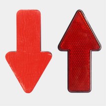 야간 방향지시용 빛반사 화살표 스티커 2P 화물차용품, 중형 화살표 옐로우