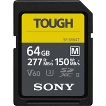소니 터프 M V60 SD카드 64G 싱글 카메라 메모리, Sony SFM64T패키지 2