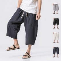 마이너컴퍼니 린넨 와이드 7부 남자 바지