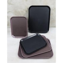 논슬립 직사각형 쟁반 업소용쟁반 카페쟁반 논슬립쟁반, 밤색