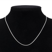 실버 목걸이 줄 폭 1mm 체인 은목걸이 펜던트 줄 은줄