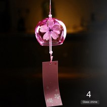 윈드벨 차임벨 아살라토 레인스틱 에너지 차임 윈드 풍경 1 pc 일본 바람 벨 유리 바람 종소리 수제 유리 장식품 파티 선물 홈 교수형 장식품 스파 주방 사무실 장식, 4