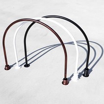 지엔디스플레이 고정식 셀프 옷가게피팅룸 간이탈의실 압축봉 커튼봉 의류매장 백화점 드레싱룸 라운드형 간이 탈의실, 플랫형 - 블랙(black)