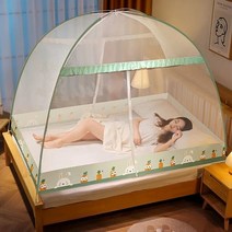 몽골 텐트 캐노피 천막 그늘막 타프 리빙쉘 패션 만화 인쇄 패턴 가정용 먼지 상단 모기장 큰 공간 유르트 유형 통기성 여름 캠핑, 색상 22 doors+12x20m bed