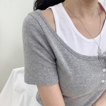 포디룩 (3color) 모던 레이어드 망고 나시