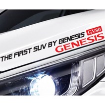 GV80 제네시스 SUV 슬로건 로고 스티커 네이밍 Sticker 자동차동호회 튜닝 신차 LOGO, 옐로우 소형