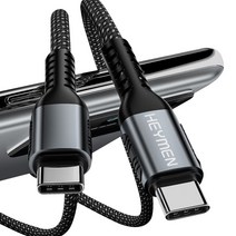 아카빌라 맥북 에어 M1 13 인치 100W C타입 1M 고속 충전 케이블 A2337, 블랙, CtoC타입