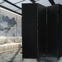 에코팩토리 인테리어 파티션 핸드메이드 라탄 칸막이 공간분리 가벽, [A-중형]120x150cm라탄:브라운
