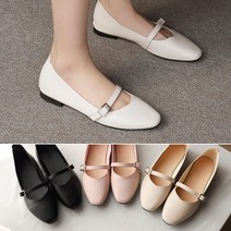 [바닐라슈] 엔리노 소프트 벨트스트랩 탄력몰드창 플랫슈즈(1.5cm)
