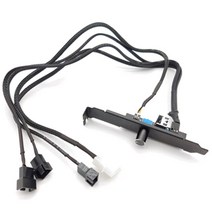 3채널 PC 쿨러 냉각 팬 속도 컨트롤러 CPU 케이스 온도 제어 규제 12V 3Pin/4Pin, [01] 민트