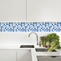 발포시트지 타일 벽돌 주방 욕실 시트지, SBHDC-123발포시트지타일블루