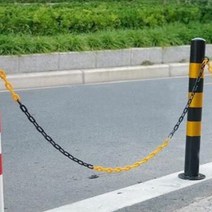 거리 자동차 주차 플라스틱 안전 체인 화이트 블랙 색상선택 3개입 1세트, 화이트 - 레드 3개입