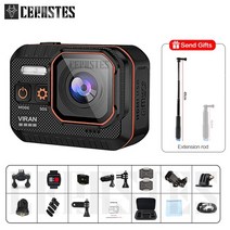 짐벌캠 Cerastes 액션 카메라 4k60fps 원격 제어 화면 방수 스포츠 카메라 드라이브 레코더 스포츠 카메라 헬멧 액션 캠, 액션 카메라 b, 128g 카드