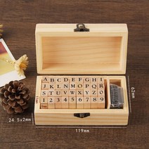 영문 숫자 이니셜 도장 우드 스탬프 손도장 도자기 데코 빈티지 알파벳 심볼 다이어리 꾸미기, A타입명조체[나무케이스]