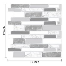욕실 바닥 주방 타일 접착식Vividtiles Premiun-12x12 인치 강력한 자체 접착 벽지 껍질과 스틱 백스플래, 34 T80012_02 5 pieces