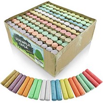 Sidewalk Chalk Set – Pack of 120 Multi-Color Jumbo Street Chalks – 10 Bright Cheerful Colors – Nont, 1