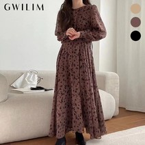 (귈림) 플라워패턴 쉬폰 원피스(GAFOP021P)
