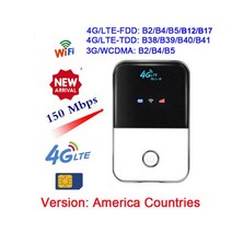 포켓 와이파이 해외여행 필수품 휴대용 usb 미니 4g 핫스팟 유럽 아프리카 잠금 해제, 협력사, 미국 버전