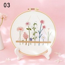 서양자수 유럽풍 꽃 패턴 키트 DIY, 삼