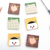 소통파이브 귀여운 수다다패밀리 떡 메모지 3종, 달덩이 메모지, 300장