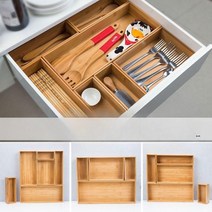 보관함 다용도 수저트레이 서랍 대나무 싱크대 주방 원목, 길이너비 550 455mm 서랍수납함 700