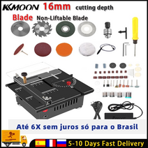 미니전기톱 목공 테이블톱 합판재단기 24v 100w 전기 테이블 톱 미니 데스크탑 전기 톱 커터 속도 각도 조절 가능한 전기 톱 나무 플라스틱 아크릴 절단, 들어올릴 수 없는 블레이드 2, 우리를