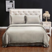 LILYSILK 100 실크 이불 커버 천연 뽕나무 19 Momme 원활한 럭셔리 화이트 퀸 킹, Silvergray_193x220cm