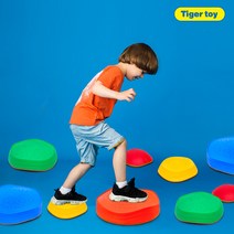 KKT 무지개 징검다리 중심잡기 균형 감각 스포츠 놀이 유아 장난감 어린이집 완구 교구 균형잡기 신체활동 유아 밸런스 디딤대 교구 체육놀이 걷기 놀이 밟기 놀이, 고급형 징검다리