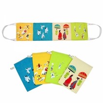 기타 황실타올 인견때타올 등사각 세트 등샤워타올1p + 사각타올4p, 옐로등타올+사각4p, B.전래놀이등타올 사각4P