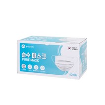 [N사 판매량 1위 쿠팡 상륙] 퓨어네이처 순수마스크 1상자 50매입 일회용 덴탈마스크, 화이트 대형*50매입*3개
