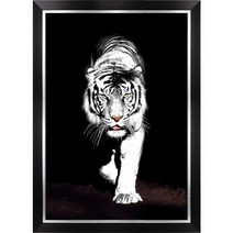 퍼즐갤러리 백호 호랑이 1000피스 직소퍼즐액자 PG1010, 퍼즐+모던블랙액자