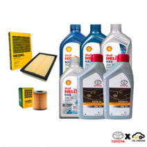 도요타 프리우스 V 순정 엔진오일 세트, 순정 5L 엔진오일, 오일필터+에어클리너필터, 5000ml