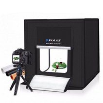 포토박스 배경 셀프 라이트 부스 스튜디오 led PULUZ 박스 LED 미니 사진 박스 5500LM 소프트 텐트 세트 3 색 배경 40cm 64PCs154453, US Plug