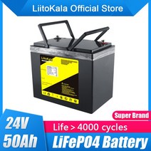 인산철배터리 LiitoKala 100a Bms 24v 50ah 태양열 충전식 리튬 철 인산염 배터리 세금 없음 새로운 카테고, 01 24V50AhLiFePO4