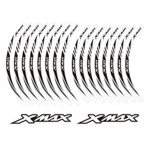 Yamaha XMAX X-max xmax150 xmax250용으로 맞춤형 KODASKIN 스트라이프 휠 림 스티커, 협동사, 모델 9
