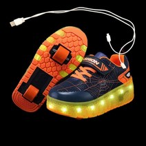 롤러 스케이트 인라인 바퀴 신발 한 두 빛나는 운동화 골드 핑크 Led 라이트 소년 소녀 USB 충전, 1, 808 Orange