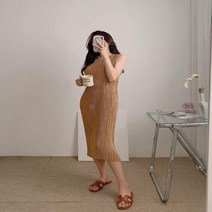 옷자락 [옷자락] 여자 언발 라운드넥 12컬러 나시 원피스