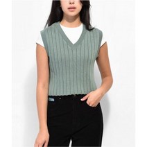 Union Bay Unionbay Lizzie 그린 니트 스웨터 베스트 조끼 125147