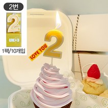 [소행섬] 숫자 초 테두리 (개별팩) [2번], 1팩(10개입)