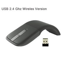 노트북무선키보드 블루투스 휴대용키보드 미니키보드 Microsoft Arc Touch Folding Mause 용 Bluetooth 무선 마우스 노트북 PC 컴퓨터 1200 인치 당, Wireless Version, Wireless Version, Wireless Version