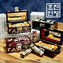 국산 자개 (명품케이스) 십장생 당초 용 자개도장 건강운 장수 금전운 개인 법인 사업자 인감 도장, 당초자개 검정, 나비 와인 자개함, 김효진(3서체)