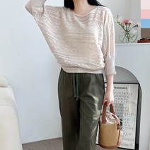 가오리 여성니트티 루즈핏 봄 여름