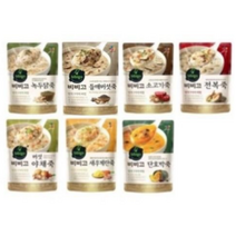 (에이브쇼핑)cj 비비고 죽 420gx 7종 (녹두닭죽 들깨죽 소고기죽 전복죽 버섯야채죽 단호박죽 새우계란죽 ), 1세트