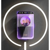 필립스살균램프 미니 살균 수저 식기구 보관, 투명창 그린